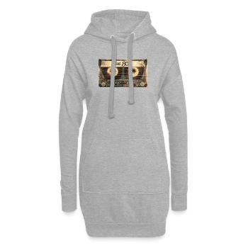 La nostalgie musicale rétro des années 80 - Sweat-shirt à capuche long Femme - gris chiné - Devant