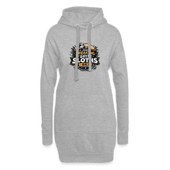 Ich liebe Faultiere OK - Hoodie-Kleid - Grau meliert - Vorne