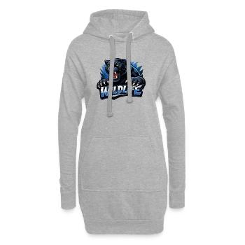 Panther Wildlife Logo - Hoodie-Kleid - Grau meliert - Vorne