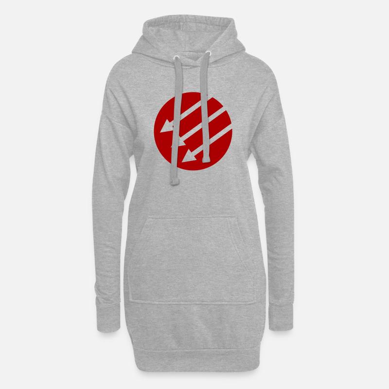 Iron Front / Eiserne Front / Järnfronten - Hoodie-Kleid - Grau meliert