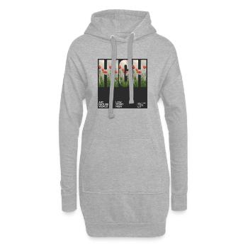 Album Cover Design auf Textilien. - Hoodie-Kleid - Grau meliert - Vorne
