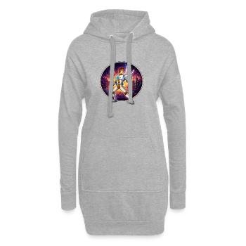 Pixel Captain – Héros rétro de science-fiction - Sweat-shirt à capuche long Femme - gris chiné - Devant