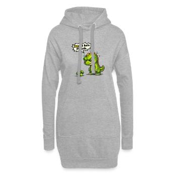 Motif de déclaration de costume drôle - Sweat-shirt à capuche long Femme - gris chiné - Devant