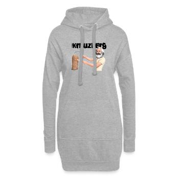 Kreuzberg Döner Marx - Sweat-shirt à capuche long Femme - gris chiné - Devant