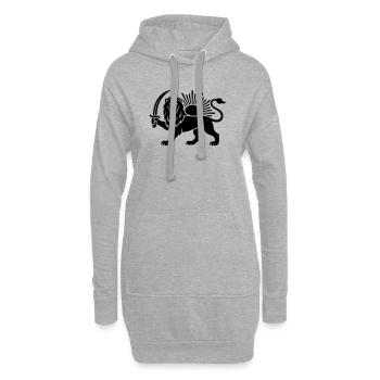 Persischer Löwe Persien Iran - Hoodie-Kleid - Grau meliert - Vorne