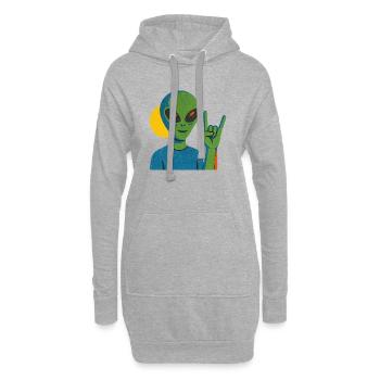Panneau néon en pierre extraterrestre - Sweat-shirt à capuche long Femme - gris chiné - Devant