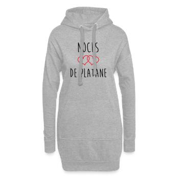 Hochzeitstag – Hochzeitshochzeit (61 Jahre) - Hoodie-Kleid - Grau meliert - Vorne