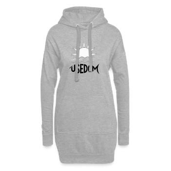 Lever de soleil sur les vagues de mer - Sweat-shirt à capuche long Femme - gris chiné - Devant