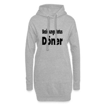 Döner - Hoodie-Kleid - Grau meliert - Vorne