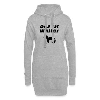 âne - Sweat-shirt à capuche long Femme - gris chiné - Devant