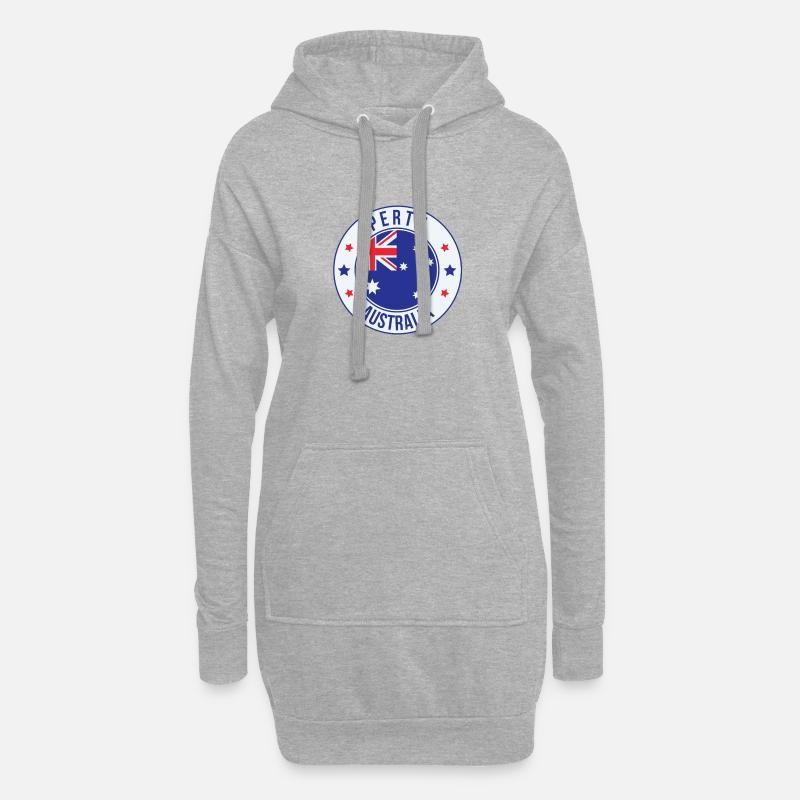 Perth Australia Circle Abzeichen - Hoodie-Kleid - Grau meliert