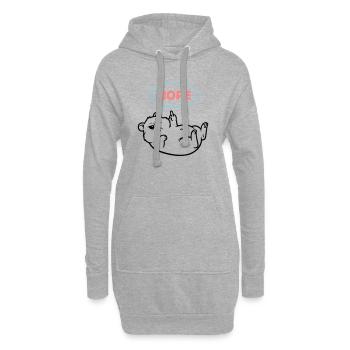 Bulle de dialogue de bande dessinée Hamster Nope - Sweat-shirt à capuche long Femme - gris chiné - Devant