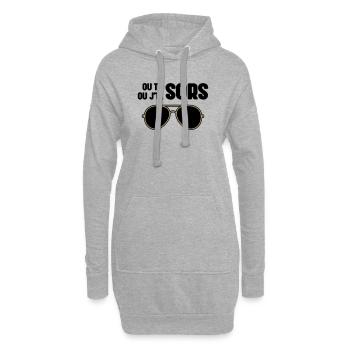 Entweder du gehst raus oder ich bin raus – Claudy Focan - Hoodie-Kleid - Grau meliert - Vorne