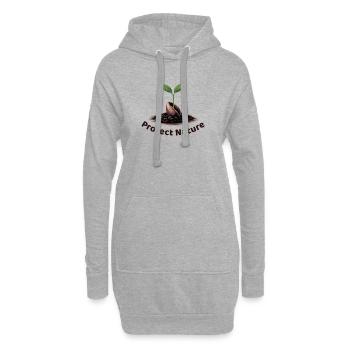 Protéger la nature - Sweat-shirt à capuche long Femme - gris chiné - Devant