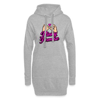 Pinky Promise Herz Versprechen Ehrenwort Shirt - Hoodie-Kleid - Grau meliert - Vorne