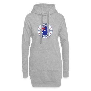 Emblème Ballarat Australia - Sweat-shirt à capuche long Femme - gris chiné - Devant