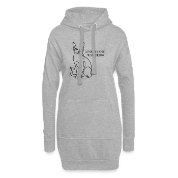 J’ai laissé mes chats pour être ici, ça a intérêt à être bon - Sweat-shirt à capuche long Femme - gris chiné - Devant