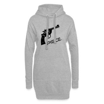 Pièce de fusil revolver - Paix - Sweat-shirt à capuche long Femme - gris chiné - Devant