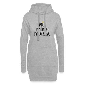 No More Drama – Clear Typography Saying - Hoodie Dress - heather grey - Front
