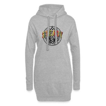 Logo du cercle Steady Ska Reggae - Sweat-shirt à capuche long Femme - gris chiné - Devant