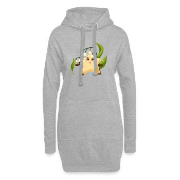 Twinki l'étoile découvre le joli muguet  - Sweat-shirt à capuche long Femme - gris chiné - Devant