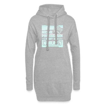 Geschenk für Noraly - Hoodie-Kleid - Grau meliert - Vorne