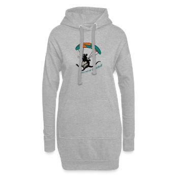 Fallschirmmaus Abenteuer - Hoodie-Kleid - Grau meliert - Vorne