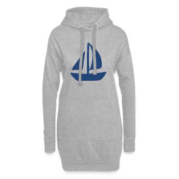 Voilier Voilier Cadeau de Voile - Sweat-shirt à capuche long Femme - gris chiné - Devant