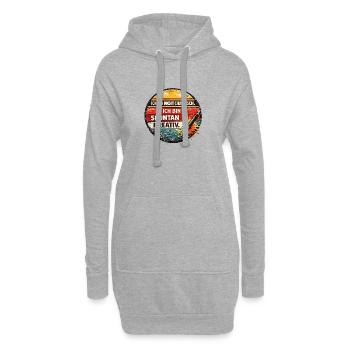 Créatif spontanément : Pas chaotique - Sweat-shirt à capuche long Femme - gris chiné - Devant