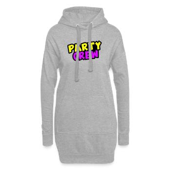 Équipe de fête - Sweat-shirt à capuche long Femme - gris chiné - Devant