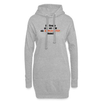 Schlechter Mensch - Hoodie-Kleid - Grau meliert - Vorne