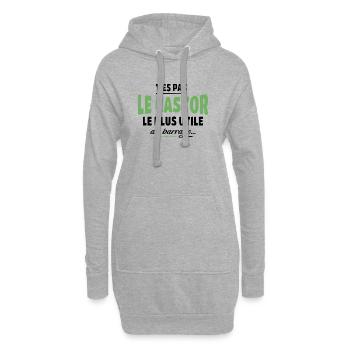 Le Castor Vert Typographie - Sweat-shirt à capuche long Femme - gris chiné - Devant
