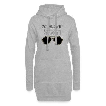 C'est Excessivement Énervant : Lunettes Aviateur - Sweat-shirt à capuche long Femme - gris chiné - Devant