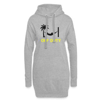 Hängematte Off Duty Spruch - Hoodie-Kleid - Grau meliert - Vorne