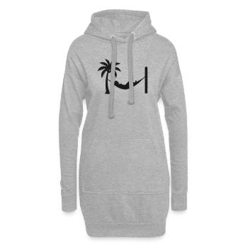 Hamac Palm Chill - Sweat-shirt à capuche long Femme - gris chiné - Devant