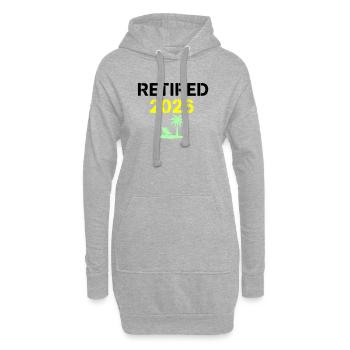 Retired 2026 Rente Palme - Hoodie-Kleid - Grau meliert - Vorne
