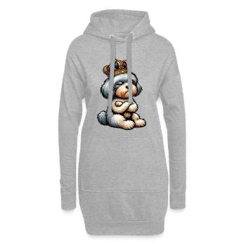 Havaneser Havaneserbesitzer Havaneserhalter  - Hoodie-Kleid - Grau meliert - Vorne