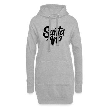 Santa Ana, Kalifornien Herz Typo - Hoodie-Kleid - Grau meliert - Vorne