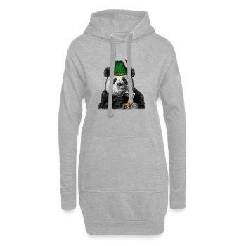 Graphique du Bavarian Beer Fest Panda Bear Alpine Hat - Sweat-shirt à capuche long Femme - gris chiné - Devant