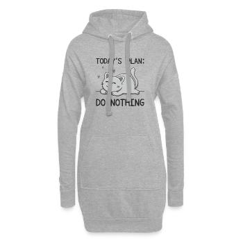 Le plan du jour - Sweat-shirt à capuche long Femme - gris chiné - Devant