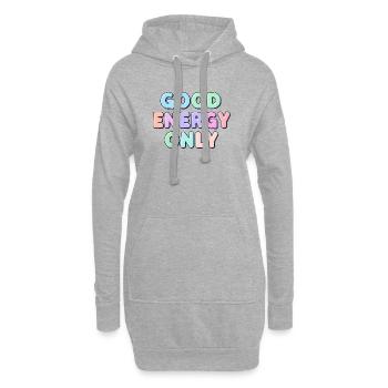 Good Energy Only für Positive Menschen Shirt  - Hoodie-Kleid - Grau meliert - Vorne