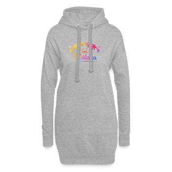 Lunettes de soleil palmier tropicales de Málaga - Sweat-shirt à capuche long Femme - gris chiné - Devant