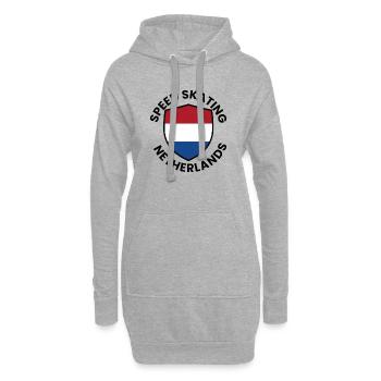 Speedskate Netherlands Shield - Hoodie-Kleid - Grau meliert - Vorne