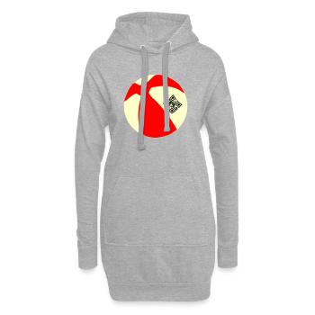 Ball QR - Hoodie-Kleid - Grau meliert - Vorne