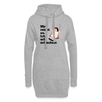 JE VEUX ME BALANCER. AUCUN DÉSIR POUR LES GENS - Sweat-shirt à capuche long Femme - gris chiné - Devant