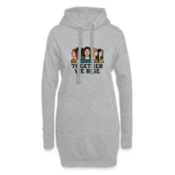 Gemeinsam Stehen Wir Auf - Hoodie-Kleid - Grau meliert - Vorne