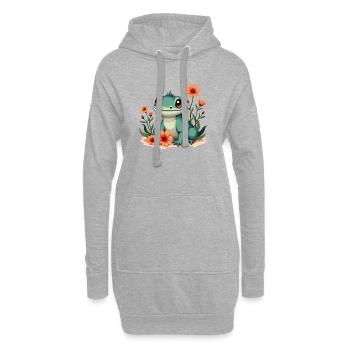 Leguan - Hoodie-Kleid - Grau meliert - Vorne