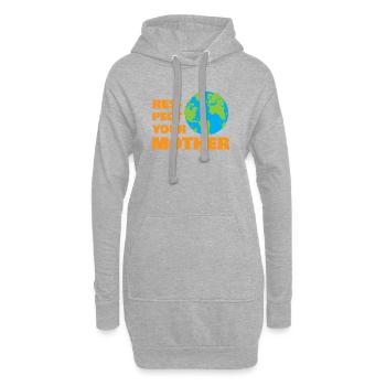 Respect Your Mother Earth Retro Eco Nature Graphic - Hoodie-Kleid - Grau meliert - Vorne
