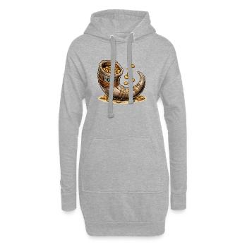 Goldhorn Schatzfund - Hoodie-Kleid - Grau meliert - Vorne