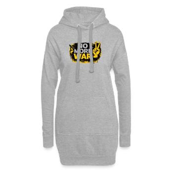 War No More – Sticker Peace & Humanity  - Sweat-shirt à capuche long Femme - gris chiné - Devant